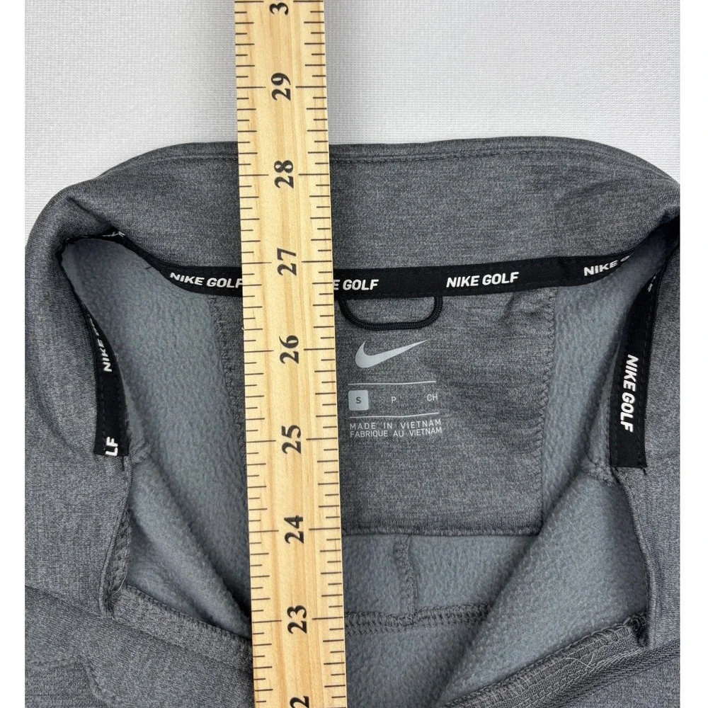 Nike Golf Quarter Zip Pullover Fleece Gray Sweatshirt Mens Size Small Therma Fit